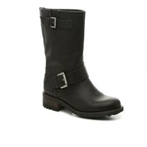 BULL BOXER Morgan Black Leather Moto Boots